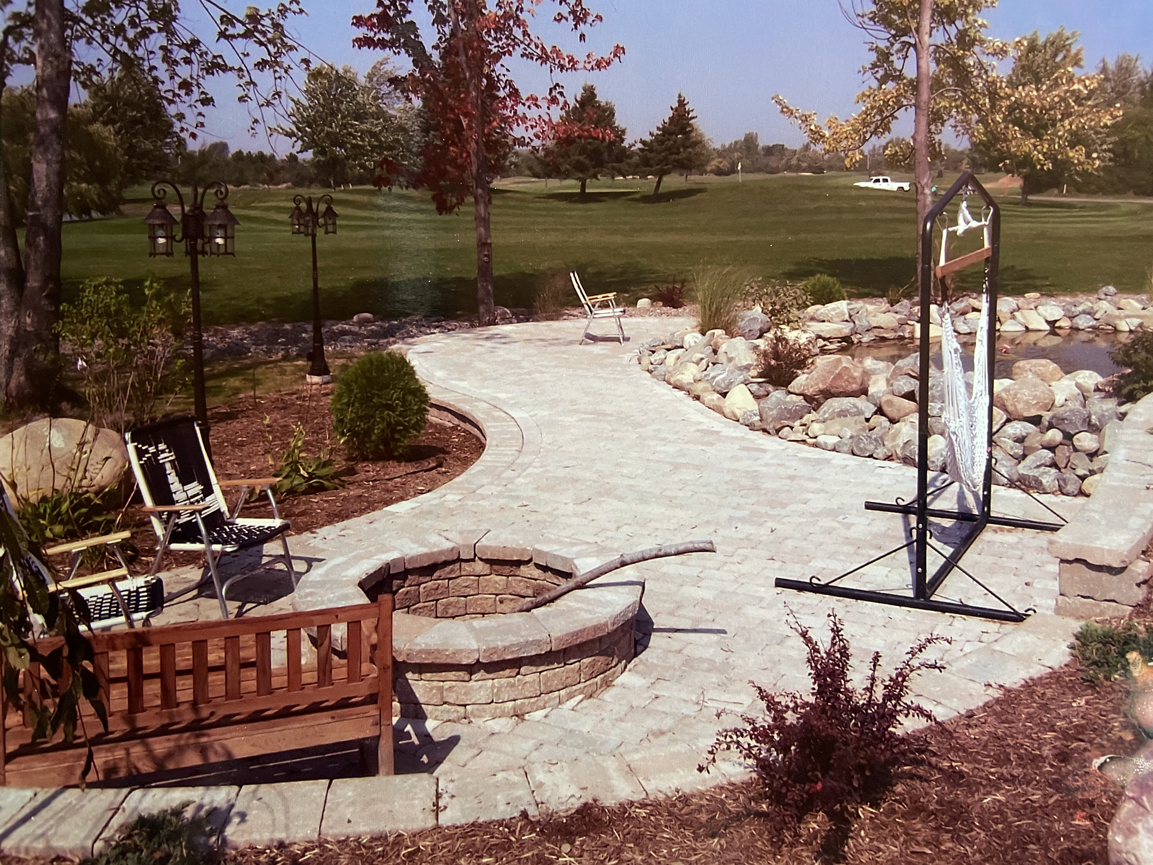 Paver Patio & Wood Fire Pit